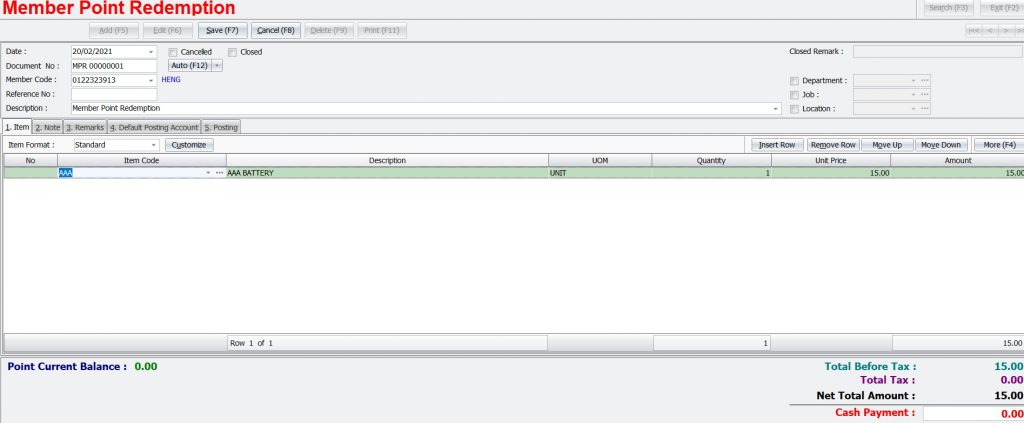MASTER POS VOUCHER & MEMBER POINT – CBS Software Solution