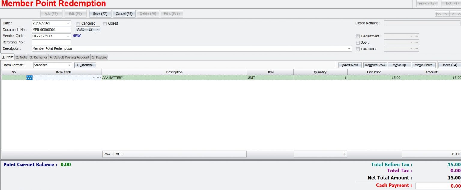 MASTER POS VOUCHER & MEMBER POINT – CBS Software Solution